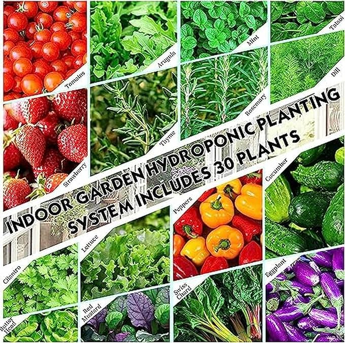 Hydroponics Tower Garden Hydroponic Growing System - Grow Herbs Fruits and Vegetables with Timer Pump and Net Pots - Aeroponics Kit for Home-*