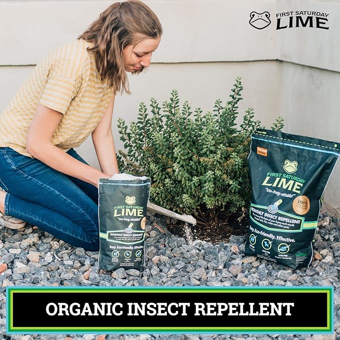 First Saturday Lime Insect Deterrent-20LB Bag| Monthly Insect Shield| Multi-Purpose Insect Control for Outdoors| Prevents Ants &amp Other Insects