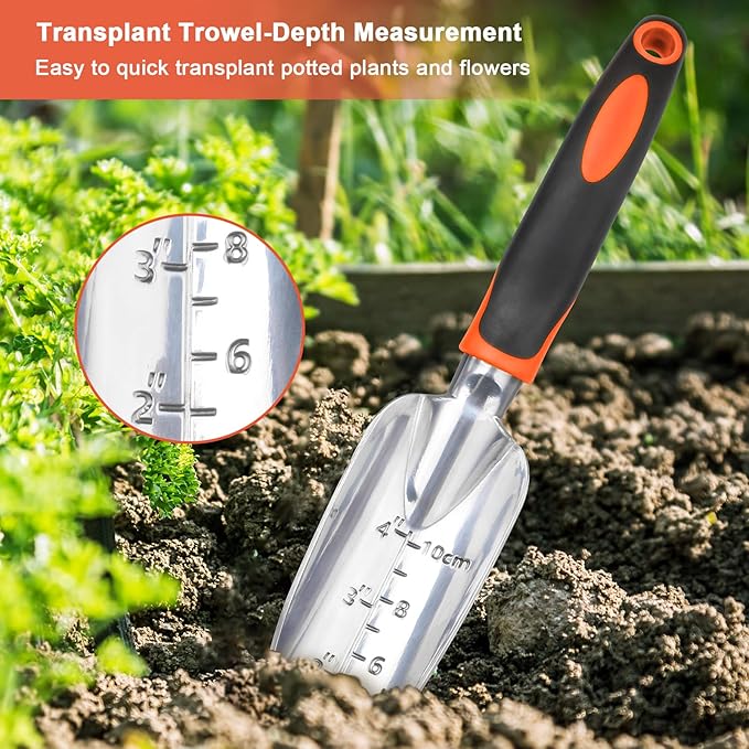 Garden Tools Set 3 Pack Heavy Duty Gardening Tools Set + Garden Tools Set 8 Piece Gardening Tools Set with Non Slip Ergonomic Handle