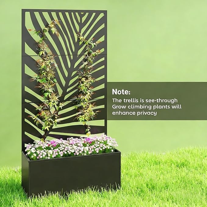 Industrial-Grade Outdoor Planter Box Permanent Metal Raised Bed That Won’t Rot or Warp - Low-Maintenance Large Garden Bed for Landscaping Lasts for Seasons with Modern Curb Appeal