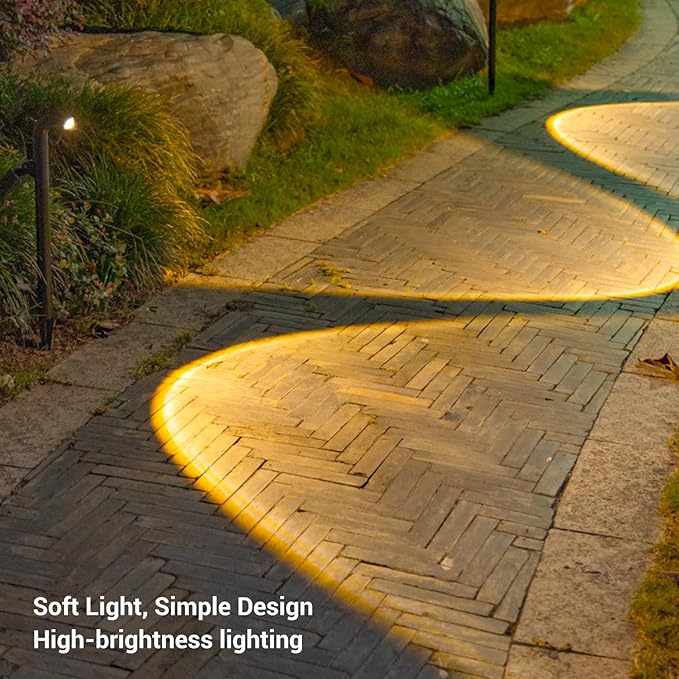 Diydeg Solar Spotlights Outdoor 2 Pack 23.2in Solar Landscape Spotlights Auto on Off Pathway Lights for Outside Yard Garden Backyard Patio Walkway (Warm Light)