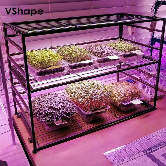 8 Pack LED Grow Light 2FT Upgrade 192W(8×24W) High Intensity Full Spectrum Indoor Grow Lights with High PPFD Value T8 Grow Lights for Indoor Plants Seed Starting Succulent Vegetables