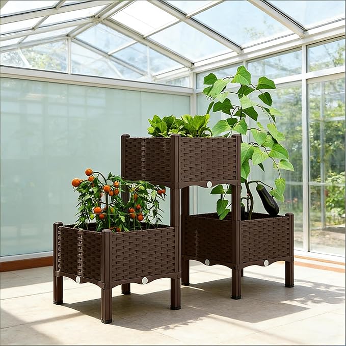 Ergonomic Elevated Planter Box No-Bend Raised Garden Bed for Pain-Free Gardening - Perfect Height for Seniors &amp Easy Access Grow Vegetables or Flowers Without Stooping or Kneeling