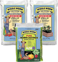 Combo Package - 15lbs Pure Earthworm Castings Organic Fertilizer and 80lbs Worm Egg Material Raised Bed Mix Plus for Indoor/Outdoor Gardening