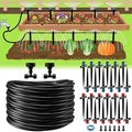 118FT Drip Irrigation System Garden Watering System Quick-Connect Drip Irrigation Kit for Lawn Raised Bed Greenhouse Plant Watering System with 1/4'' Drip IrrigationTubing Drip EmittersConnectors