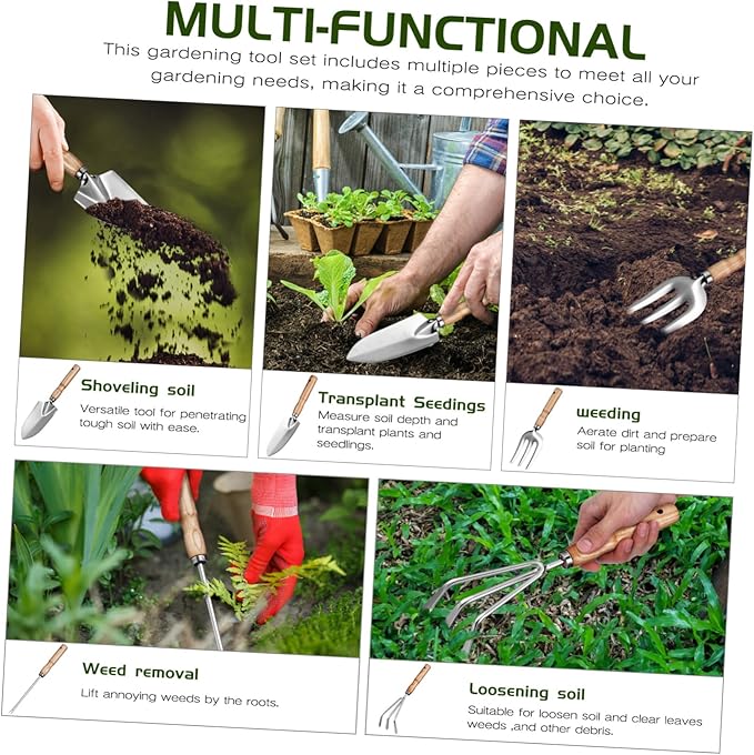 Garden Tool Set of Gardening Tools Garden Kit Trowel Set Multi-Functional for Gifts