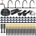147ft Drip Irrigation Kit 5/16 Tube Automatic Watering System with 45pcs 360° Adjustable Brass Nozzles Water Saving DIY for Garden Lawn Yard Greenhouse Plants