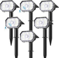 Brightown 6 Pack Solar Motion Lights Outdoor Waterproof Motion Sensor Spot Lights- 58 LED/3 Modes Solar Powered Spotlights 2-in-1 Auto On/Off for Outside Yard Wall Garden Cool White