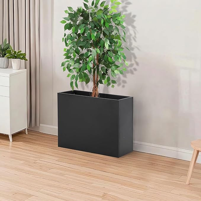 Rectangle Metal Planter Box 36x12x26 Inch-Heavy Duty Large Garden Planter BoxIndoor and Outdoor Galvanized Steel Raised Bed for Porch Garden Patio Yard