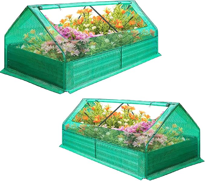 Weather-Resistant Greenhouse &amp Raised Bed Cover – Fits Backyards/Community Gardens Works with Garden Boxes &amp Raised Bed Netting for Healthy Crops