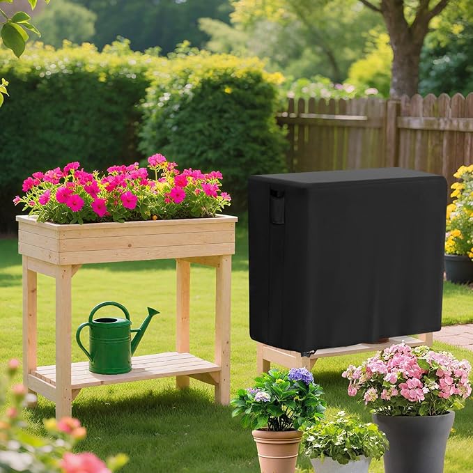 Outdoor Raised Garden Bed Cover for Winter Waterproof Raised Planter Box Stand Cover - 34 x 18 x 30 inch