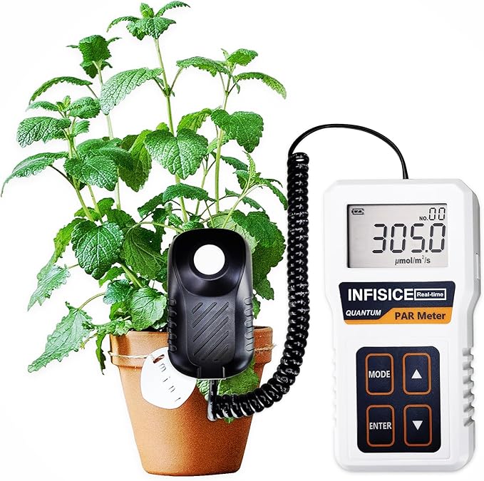 Quantum PAR Meter - Upgraded: High Precision Grow Light Meter Indoor Plants Meter Good for Growing droseras and All Indoor Plants