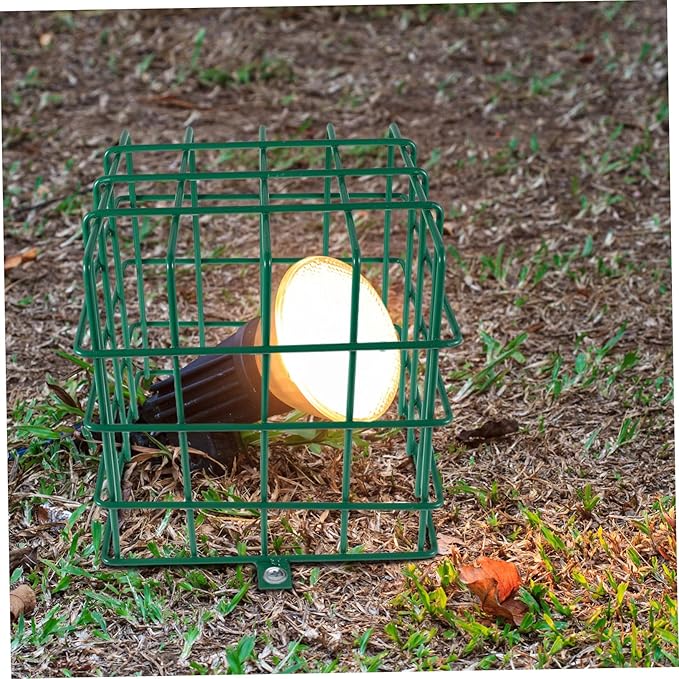 Outdoor Landscape Lighting Wire Guard Heavy Duty Cage for Ground Lights Protects Spotlights for Driveways Patios Walkways High Traffic Areas