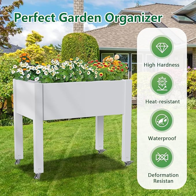 EFU Outdoor Garden Raised Bed Planter Box for Vegetables and Flowers (438B)