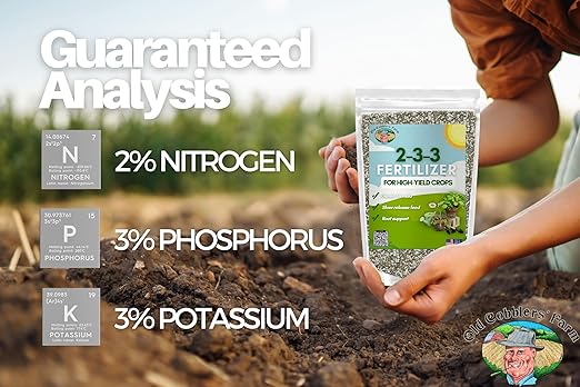 Old Cobblers Farm™ Wicked Organics 2-3-3 Fertilizer – Slow-Release Plant Fertilizer for Vegetables Lawns Flowers &amp Trees. Supports Strong Roots &amp Growth. (5 lbs | 10 lbs | 15 lbs | 20 lbs) (