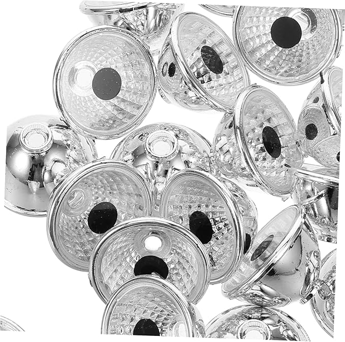 NUOBESTY 100pcs Solar Animal Eyes Spotlight Lamp Shade Durable Outdoor Figurine Lights for Garden Statues Easy Installation Decorative Cover Black Plastic