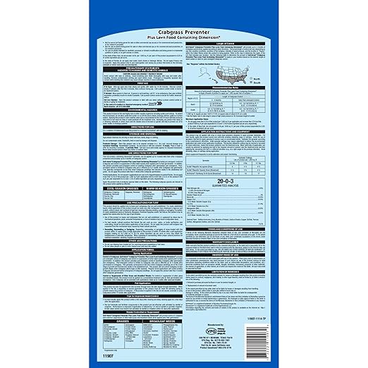 Fertilome (11907) Crabgrass Preventer Plus Lawn Food w/Dimension 20-0-3 (16 lbs.)