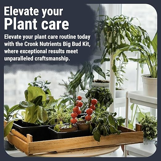 Cronk Nutrients Big Bud Kit: Complete Nutrient System – Micro Grow Bloom Bud Booster &amp CalMag – Best Indoor &amp Outdoor Plant Fertilizer – Easy to Use for Robust Growth &amp Enhanced Flower