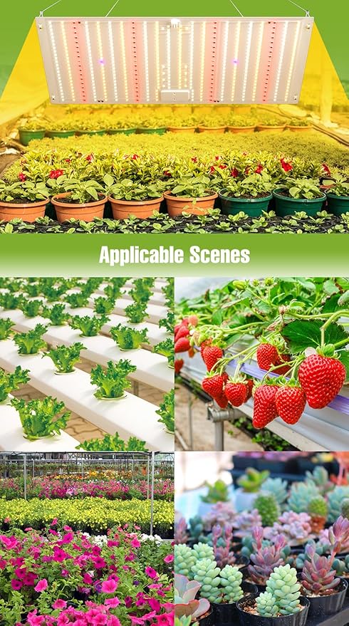 2Pack 400W Planting Lights AC100-277V Sunlight Hydroponic Cultivation Seeds Fill Lamp UV/IR Greenhouse Succulent Flowers Fruits Potting Cactus Vegetable Plants Lighting with Hook Hanging US Plug