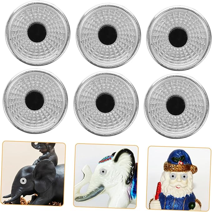 STOBOK 100pcs Decorative Small Spotlight Light Cover for Garden Statues Plastic Lampshade for Animal Dolls Eyes Easy Installation Outdoor Figurine Lighting Black