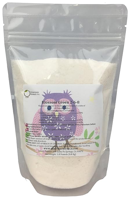 Greenway Biotech Inc. Micro Green 2-0-3 1.5 Pounds Make 1 Gallon Hydroponic Nutrient Fertilizer Growth Vegetative Blooming Stages
