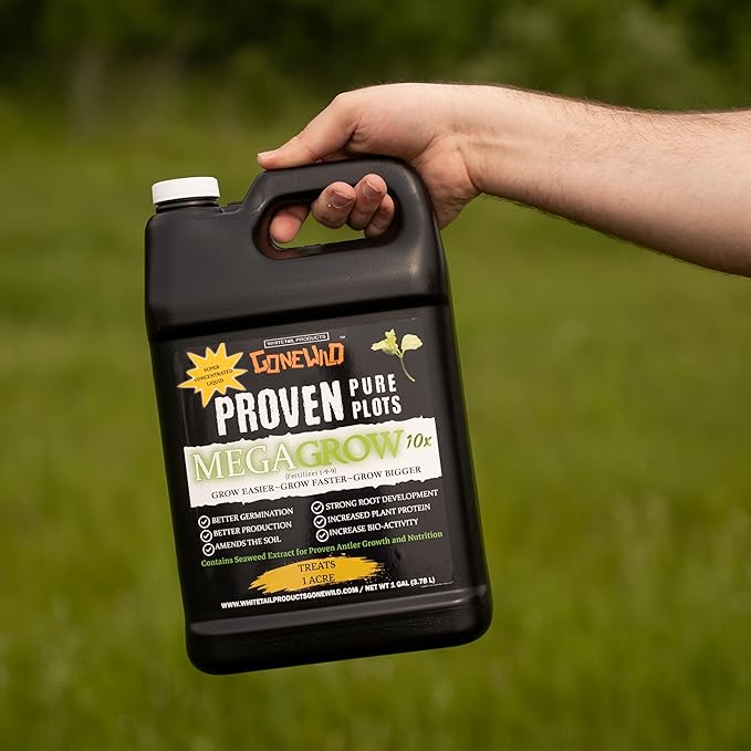 Mega Grow 10X Liquid Soil Conditioner/Fertilizer Treats 1 Acre 1 Gallon Jug Made in Wisconsin G8561