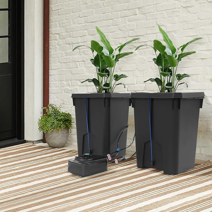 Hydroponic Bucket Indoor Hydroponics Growing System Recirculating Drip Garden System 7.13 Gallon With Air Pump And Clay Gravel Environmentally Friendly And Efficient Indoor Plant Cultivation