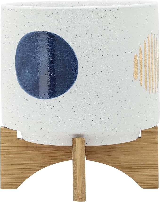 S2 58 Funky Planter W Stand White