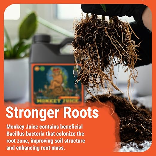Cronk Nutrients Monkey Juice – Bacillus Root Inoculant – Organic Solution to Increase Your Plants Health – Root Mass Enhancer for Plant Growth and Flowering Boost 4L