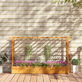S AFSTAR Wooden Raised Garden Bed with Trellis 45 Elevated Planter Box with Hanging Roof &amp Open-Ended Base for Climbing Vine Flower Herb Vegetable Outdoor Plant Container for Patio &amp Yard