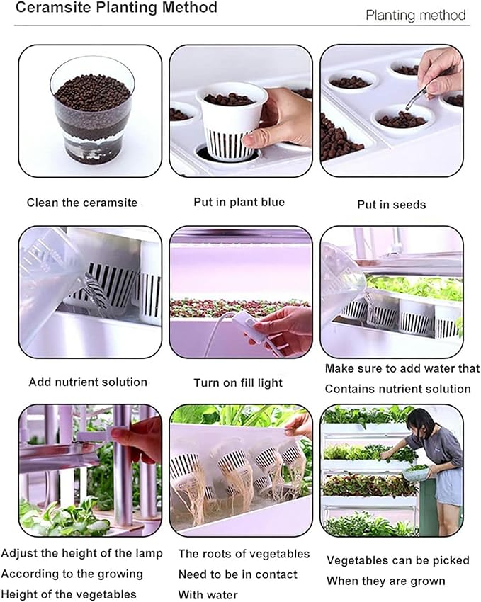 Hydroponic Interior Garden Culture 48/64/90/120 Holes with Growth LED Light Hydroponic Vertical Tower for Planting to Plant