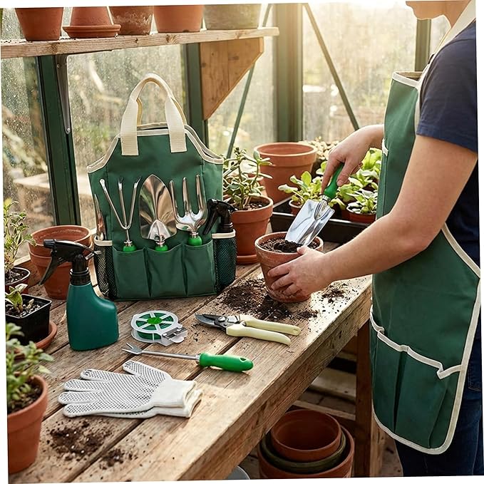 11-Piece Gardening Tool Set Heavy Duty Stainless Steel Garden Tool Set with Handbag Gardening Hand Tools for Adults and Kids