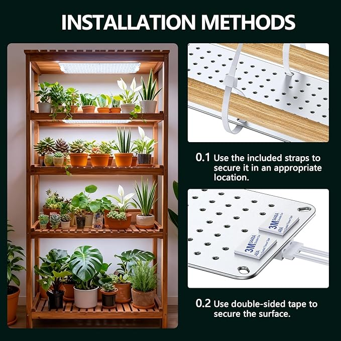 Grow Lights for Indoor Plants Full SpectrumHigh PPFD 1152LEDs Plant Lights with 4/8/12/16/20H Timer Flexible Series &amp Parallel Connection for Indoor Growing(6 Pack)