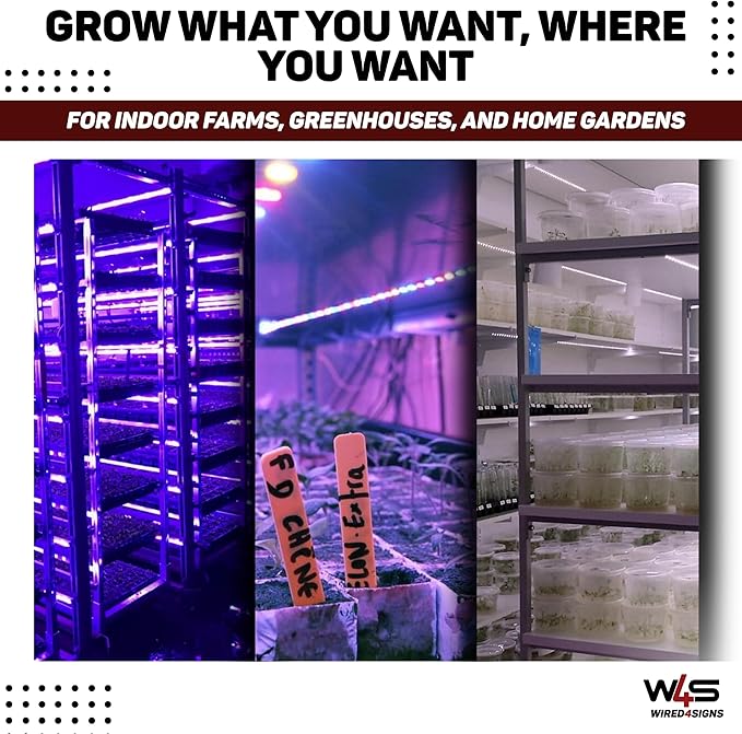 WIRED4SIGNS Horticultural Grow Light LED Strip 24V IP20 – Cherry Tomato Series Full Spectrum Plant Lighting