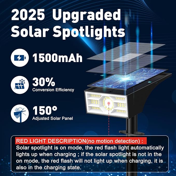 8 Pack Solar Spot Lights Outdoor 56LED Outdoor Solar Lights for Yard 4 Lighting Modes Solar Landscape Spotlights Waterproof Auto On/Off Solar Powered Lights Garden Pathway (Cool White)