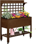 Raised Garden Bed with Wheels and Three Tiers