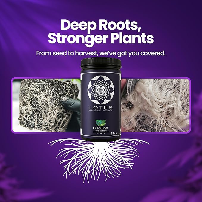Grow Pro Series - Hydroponic Plant Nutrients and Fertilizer Water Soluble Plant Food - Massive Roots Made for Coco Coir Hydro &amp Soil Enhances Flowering &amp Fruiting Indoor &amp Outdoor Gr