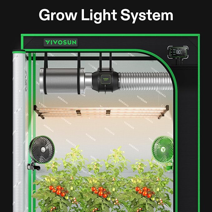 VIVOSUN VSFL4300 Bar LED Grow Light 430W 4 Bars Plant Grow Light Foldable &amp Dimmable Full Spectrum with UR/FR Light for Indoor Plants