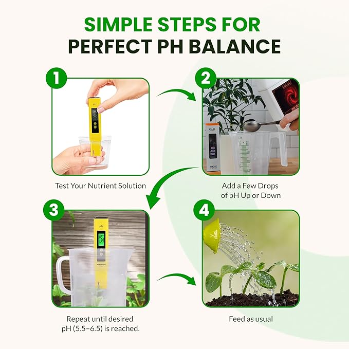 Humboldts Secret pH Up and pH Down Control Kit | Liquid Nutrient Solution Balancer for Plants | for Soil Hydroponic Coco and DWC Systems | Supports Nutrient Absorption and Growth | 32 Ounce