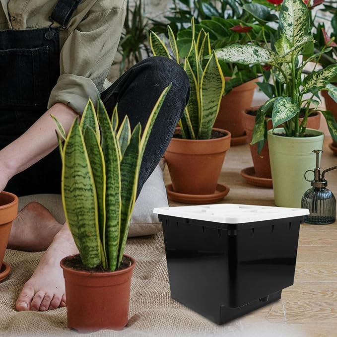 Happyyami Soilless Cultivation Bucket for Hydroponic Plants for Indoor Growing System Easy to Assemble Stable for Vegetables Fruits and Flowers
