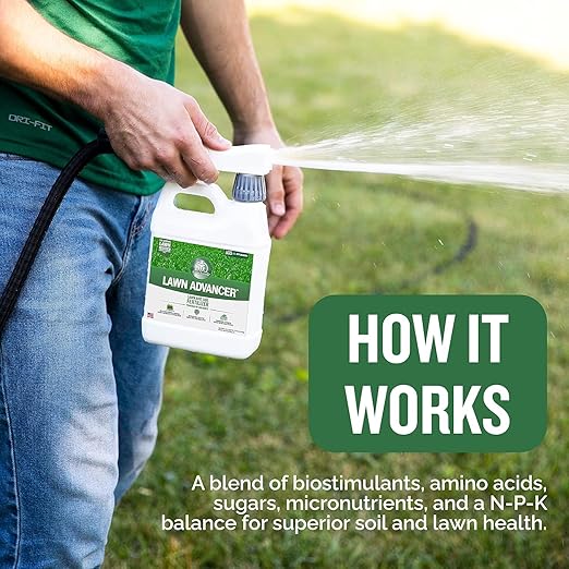 Turf Titan 360 4 Step Lawn Care Bundle: Lawn Fertilizer Lawn Aerator Soil Conditioner &amp Drought Protection Each with Hose End Sprayer - Ultimate Kit for Year-Round Turf Grass Vitality Refill