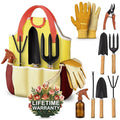 10 Pcs Gardening Tool Set for Women – All-in-One Garden Tools Set with Handy Tote Bag Ergonomic Design &amp Rust-Resistant Steel – Gardening Tools for Women for Easy Garden Care &amp Gifts for Plan