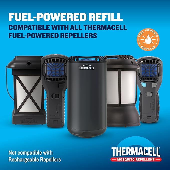 Thermacell Mosquito Repellent Refills Provide 120 Hours of Protection Contain 30 Repellent Mats 10 Fuel Cartridges Compatible with Any Fuel-Powered Mosquito Repeller Product