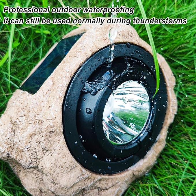 Solar Rock Spot Light – Outdoor Garden Landscape Spotlight | Waterproof Resin Simulated Stone Lamp | LED Lawn Tree Illumination | Solar-Powered Yard Decoration Pathway Accent Lighting