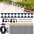 Drip Irrigation System 66 FT with 20 Nozzles 360° Adjustable Bendable Garden Watering Misting System for Greenhouse Yard Lawn Plant Garden 0.3 inch Hose
