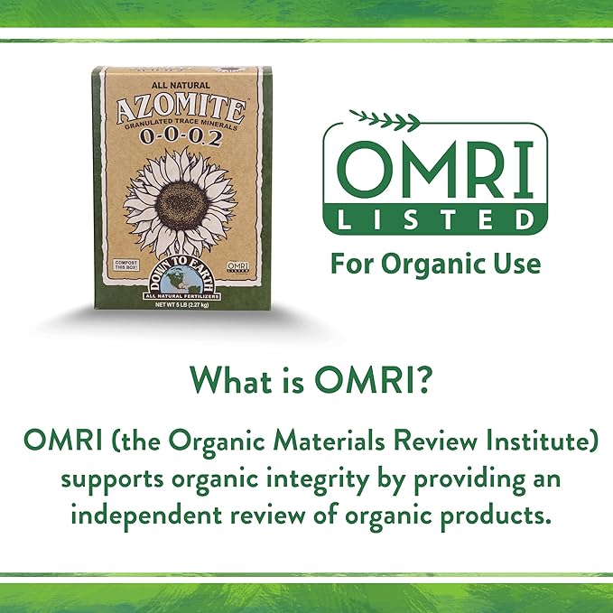 Down To Earth All Natural Fertilizers Organic Azomite Granulated Trace Minerals - Essential Minerals for Improving Plant Growth 0-0-0.2 5lb