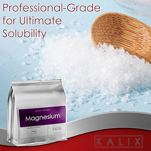 KALIX Magnesium Sulfate Fertilizer | 100% Water-Soluble Epsom Salt | High-Purity MgSO₄ for Plants Lawns and Gardens | for Hydroponics Soil Drip Systems and Foliar Spray