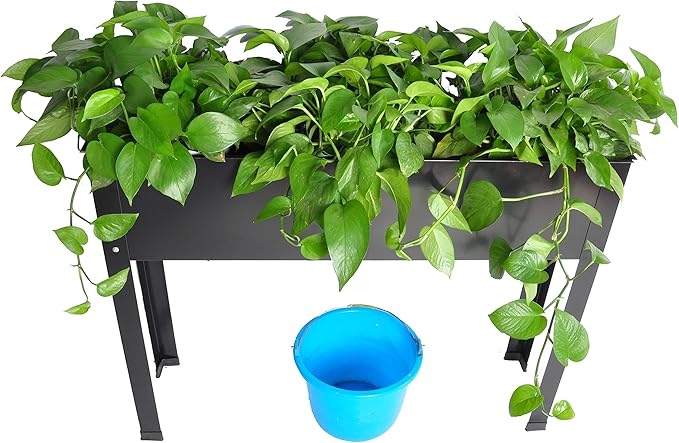 Elevated Garden Bed Metal Elevated Outdoor Flowerpot Box Suitable for Backyard and Terrace Large Flowerpot Suitable for Vegetable and Flower Book Standard Size
