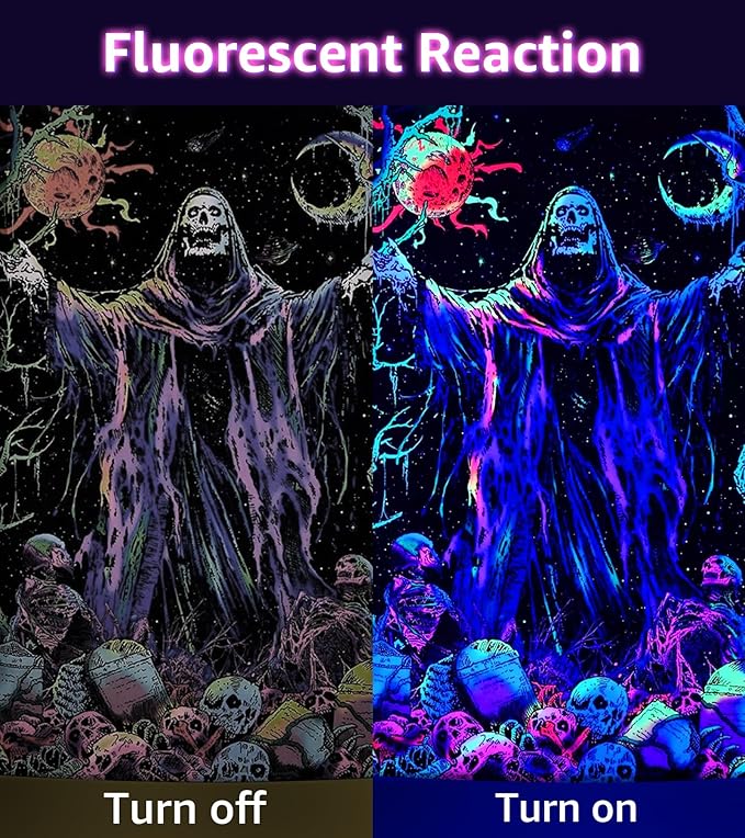 2 Pack Halloween Black Light Spot Light Outdoor Blacklight Spotlight 15W Outdoor Black Light Waterproof Purple Blacklight Spotlight LED Blacklights for Glow Party Fluorescence Poster