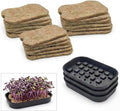 Microgreens Tray &amp Mat Bundle Compatible Grow Lamp 3 Silicone Trays &amp 18 Jute Mats Standalone Microgreens Growing &amp Seed Sprouting Kit (No Lamp No Seeds)